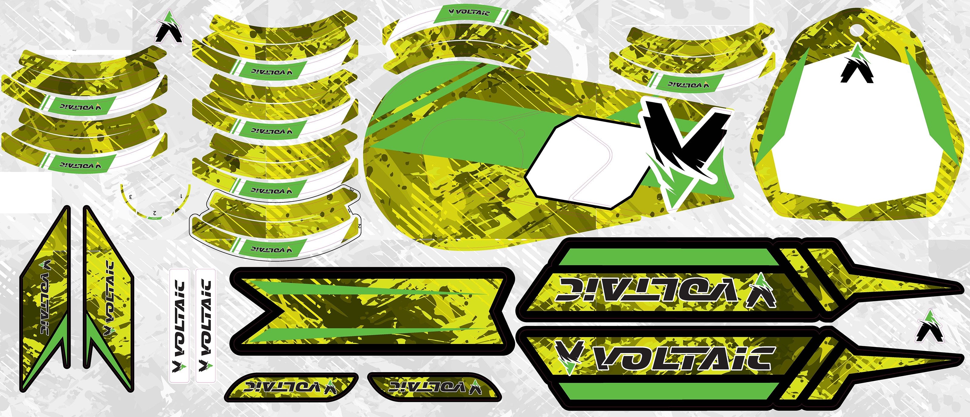 Graphics Kit Camo Yellow Green